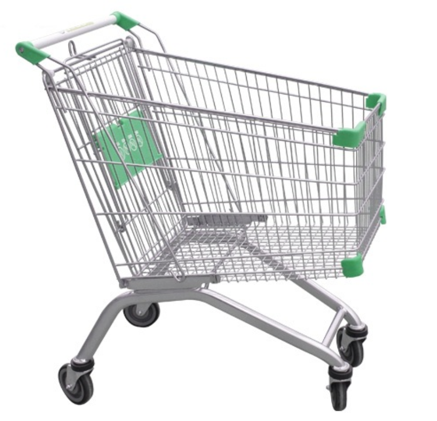 Supermercado hipermercado centro comercial carro de compras 150L propiedad almacén carro de clasificación carro de compras de metal carro de compras tienda de conveniencia rueda de compras lanzamiento de supermercado 150 litros rueda de compras details Picture