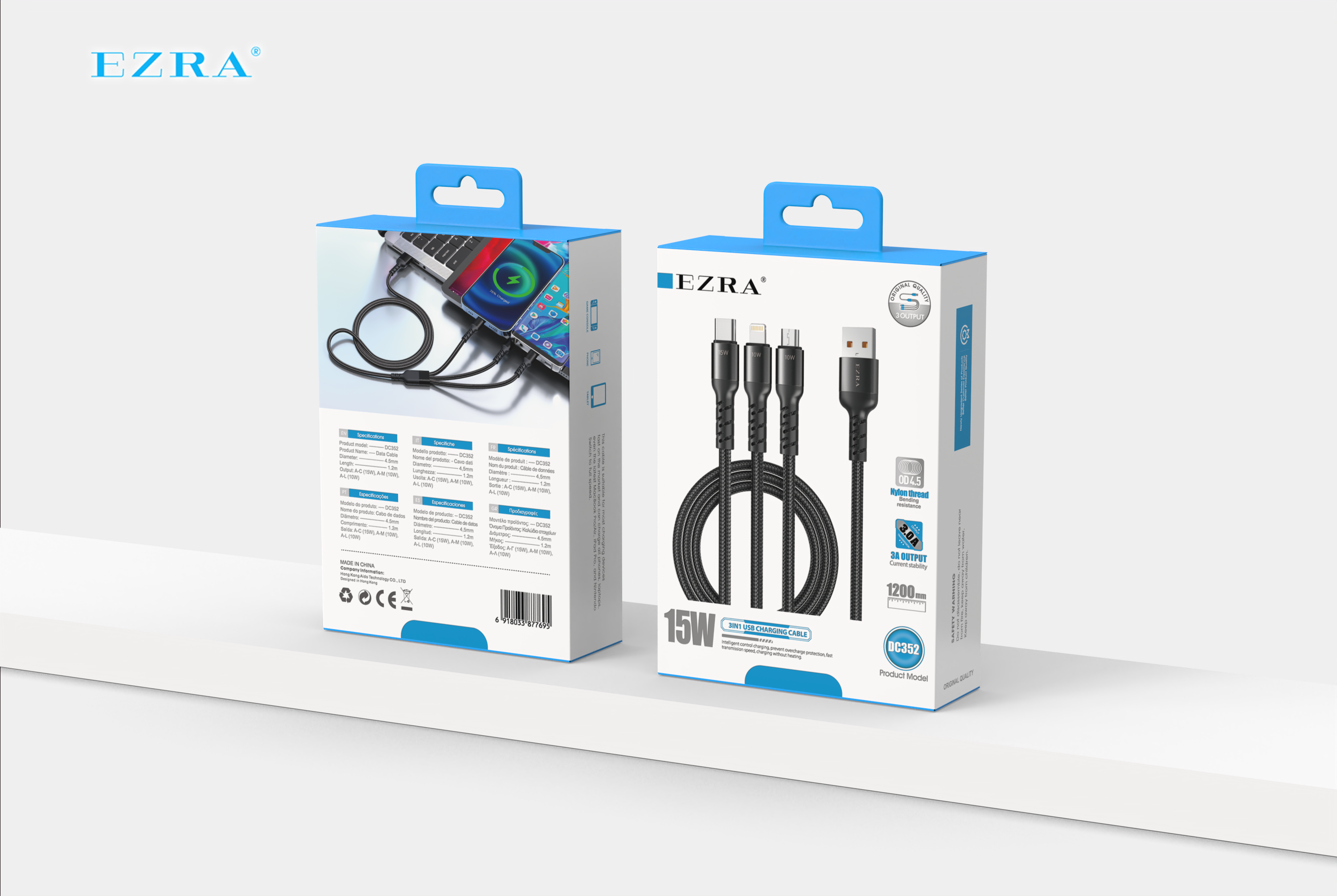 Fast Charge High Quality Ezra Cross-Border Intelligent Device Data Line Dc352