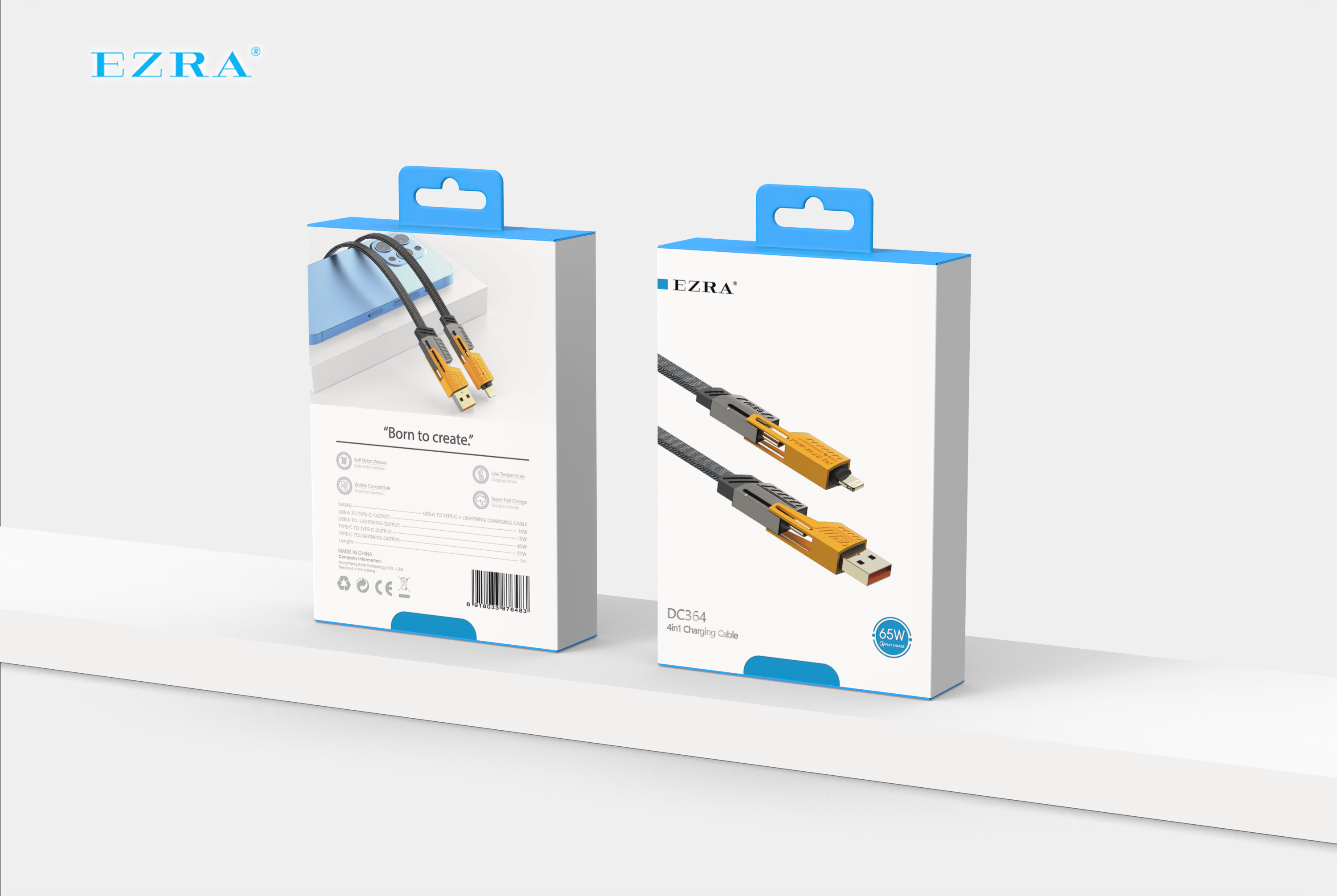 EZRA Type-c Fast charge high-quality cross-border intelligent device data cable DC364 durable and stable transmission thumbnail