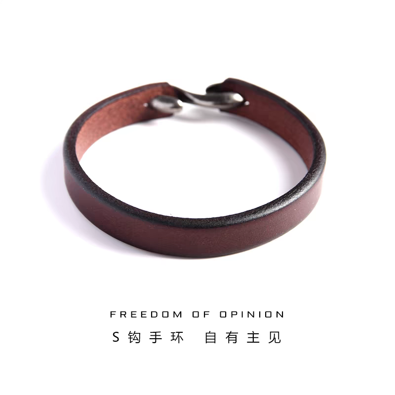 S勾手环真皮手镯 饰品手饰 热敏医用手环 防蚊手饰品