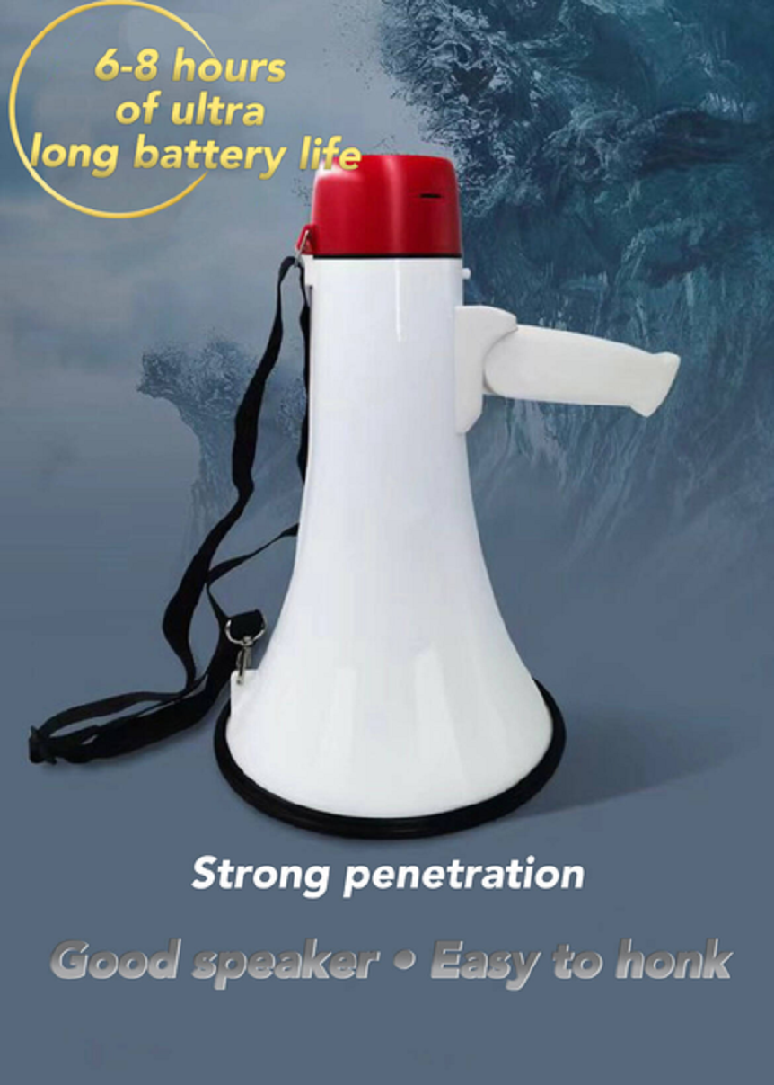 Bluetooth loudspeaker, high-pitched horn, loudspeaker, vending machine, recording loud, Bluetooth handheld street vending loudspeaker, 50W high-power handheld wireless loudspeaker, multi-functional loudspeaker, card-insertable Bluetooth promotional loudspeaker, loudspeaker full figure