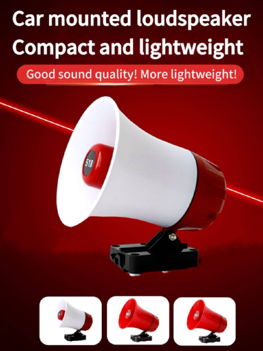 Loudspeaker promotion horn, roof car, outdoor street stall promotion, hawking and Shouting device, portable loudspeaker, all-in-one machine, loudspeaker, high-pitched horn, loudspeaker, hawking machine, recording, street stall Shouting device full figure