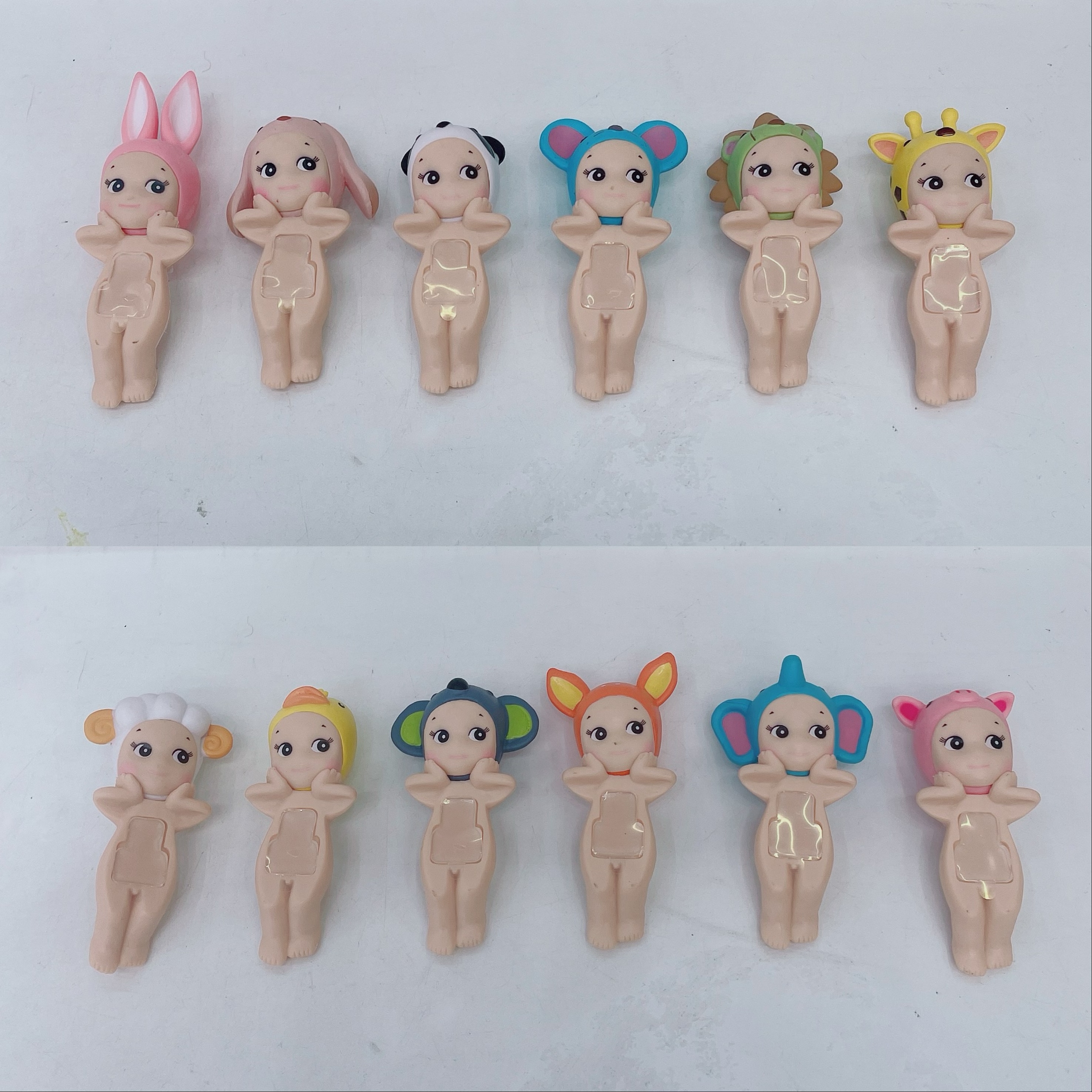 跨境新品趴趴天使托腮盲盒装车载摆件手机装饰 动漫公仔