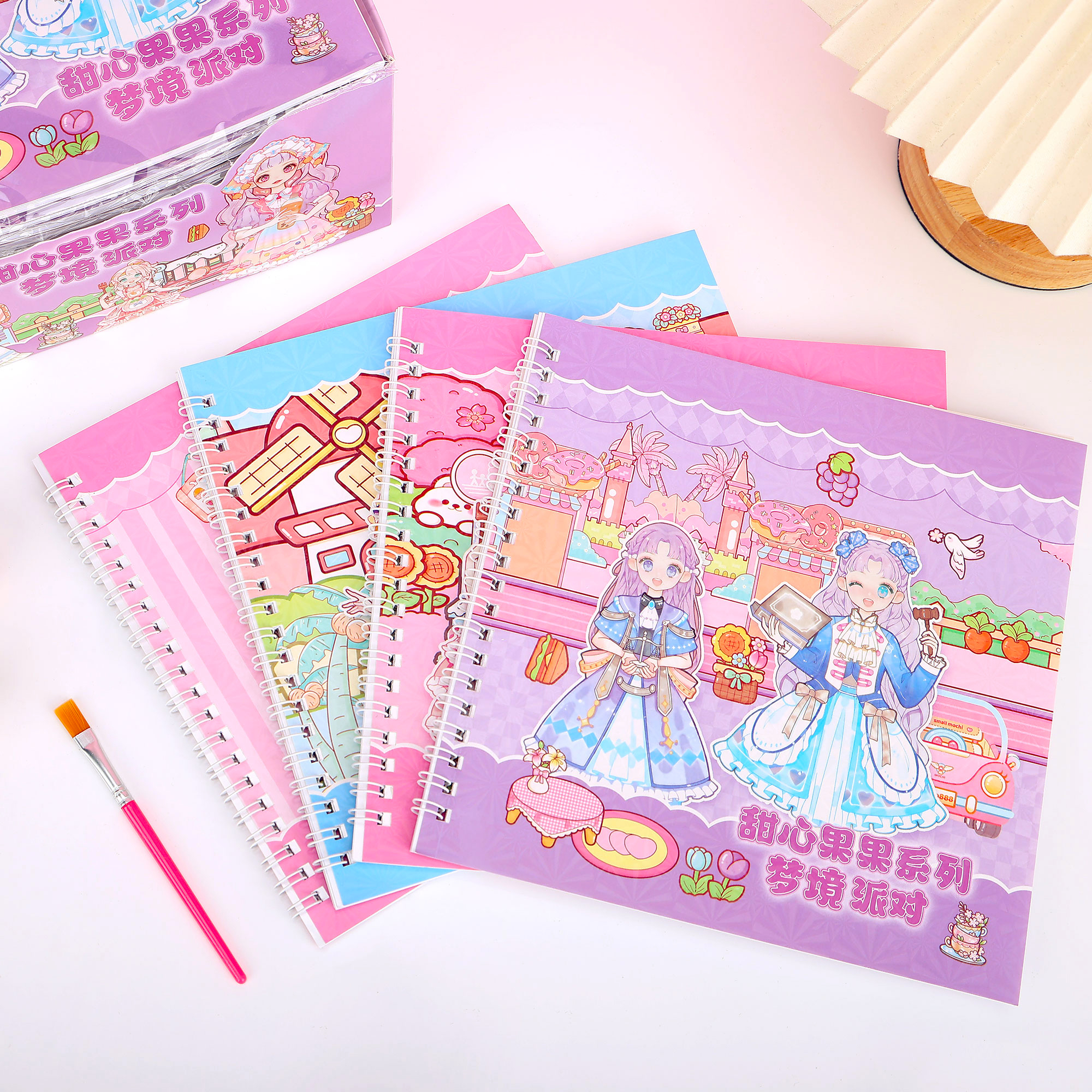 Cartoon Dress-up Quiet Book Coloring Set, Girl Dress-up Quiet Book Handmade DIY Coloring Dress-up set Item Picture