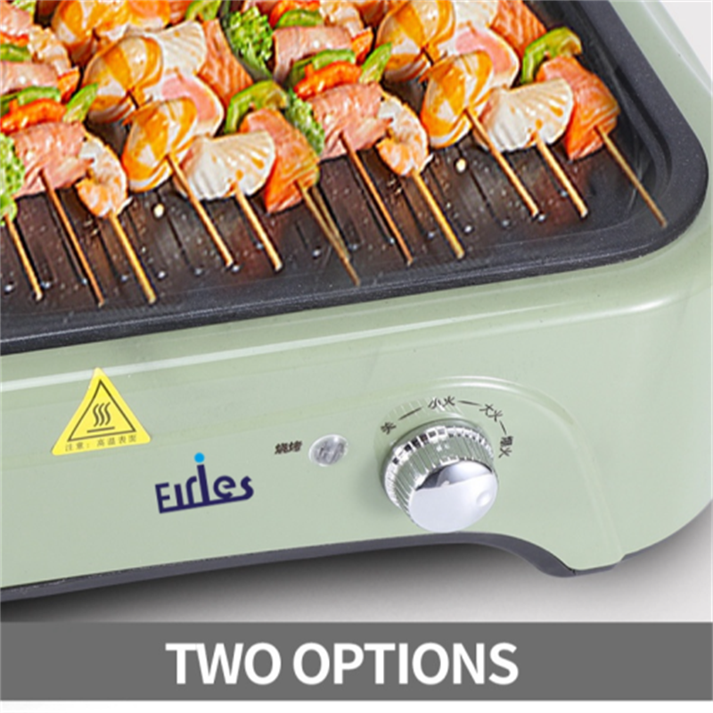 Multi-functional small space electric Korean-style smokeless dormitory hot pot and barbecue all-in-one pot electric barbecue grill details Picture