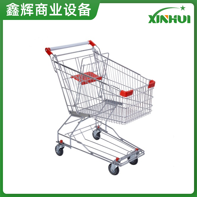 批发80L超市手推车 亚式购物手推车 便利店大商场金属手推车 直销图