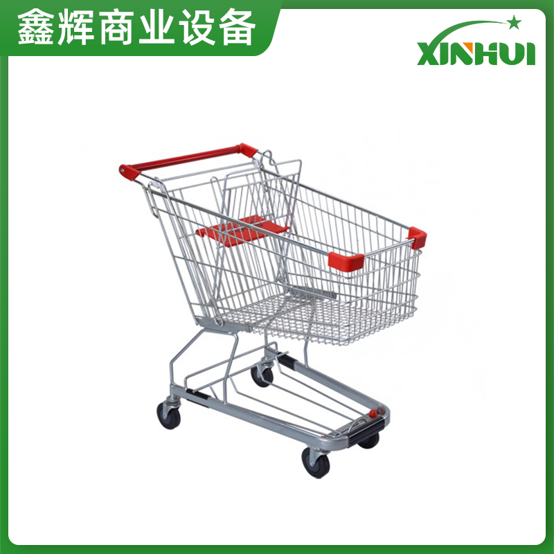 Suministro 80L german light trolley supermercado tienda de conveniencia mano empuje carro carro de compras de metal alemán