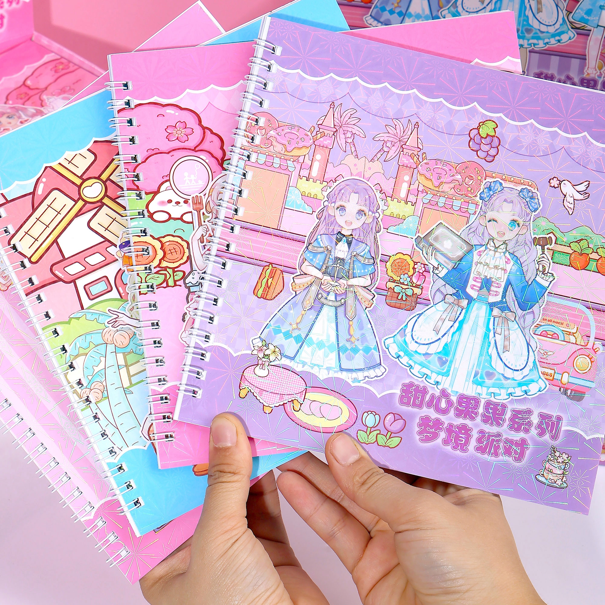 Cartoon Dress-up Quiet Book Coloring Set, Girl Dress-up Quiet Book Handmade DIY Coloring Dress-up set Application Scenario