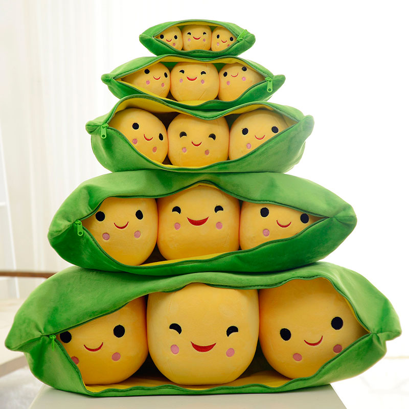 New plush toy with pea pods and soybeans Specification image