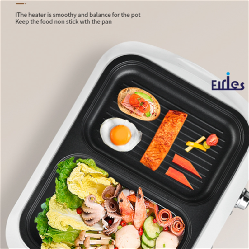 Multi-functional kitchen appliances for hot pot and grill, dormitory electric hot pot, teppanyaki small appliances, dual-purpose hot pot, household electric cooking pot Specification image