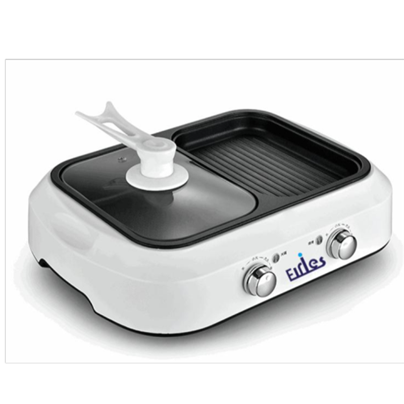 Multi-functional kitchen appliances for hot pot and grill, dormitory electric hot pot, teppanyaki small appliances, dual-purpose hot pot, household electric cooking pot Item Picture
