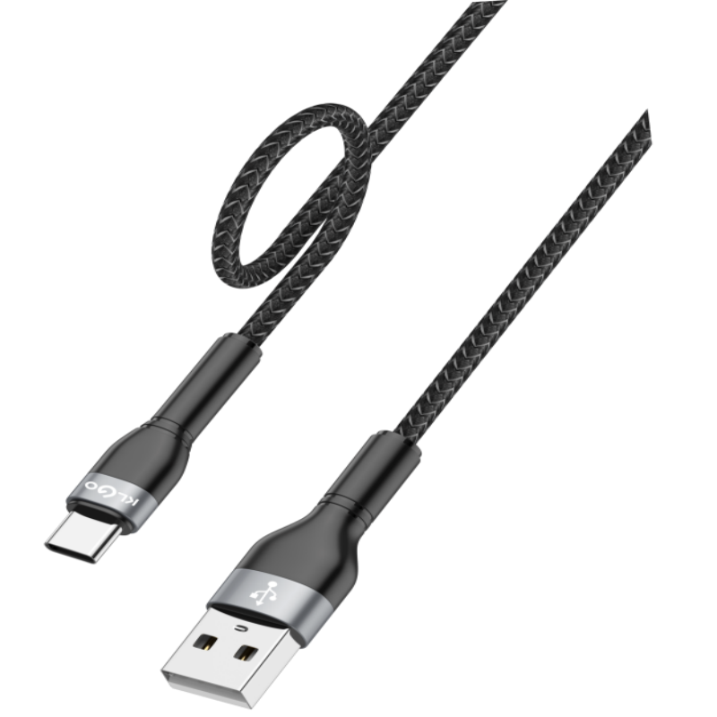 KLGO酷为品牌充电器数据线1米数据线 2.4A S-143 USB-Type-C插口手机数据线充电线 