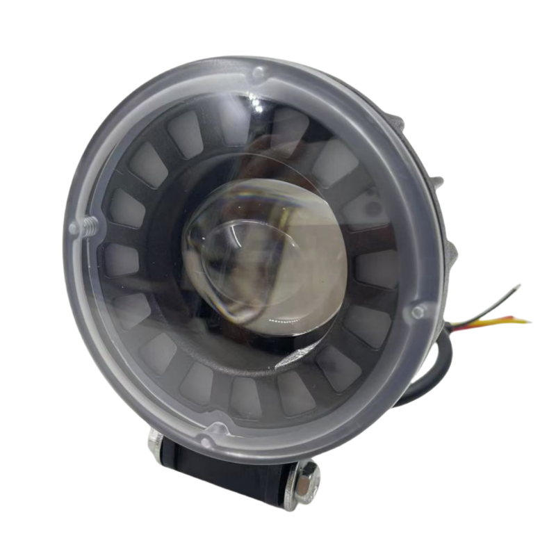 Motorcycle LED light lens, angel eye spotlight, flashing light, RGB colorful work light, external yellow and white light, export version details Picture