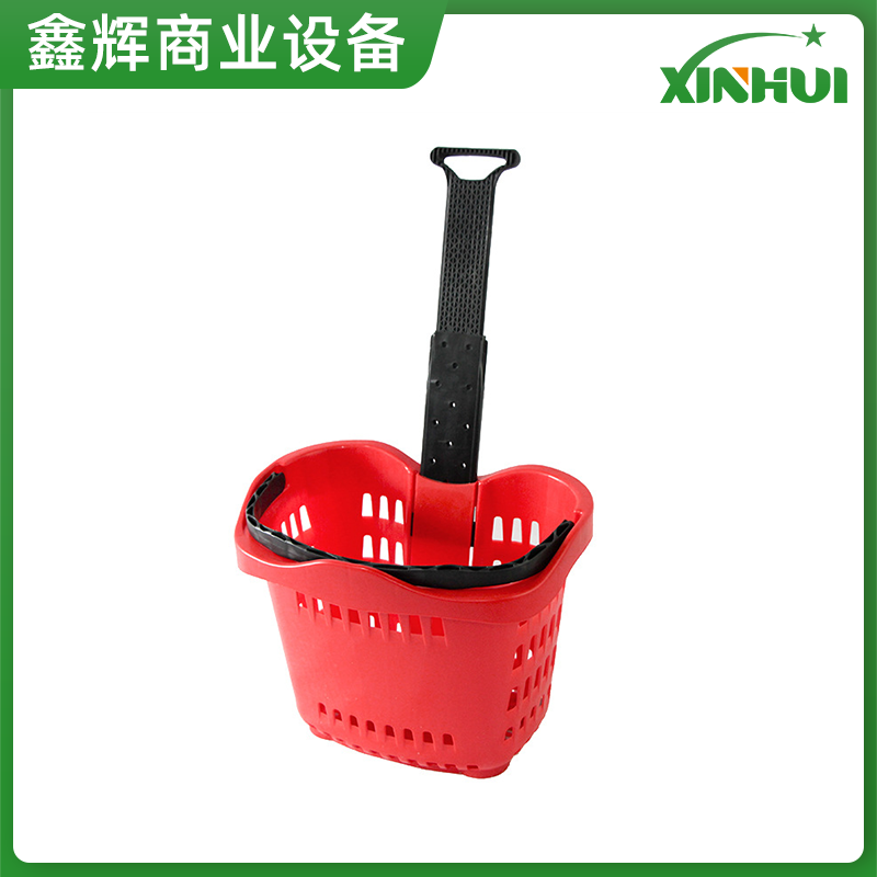 Direct sales from the manufacturer of retail grocery store shopping baskets, plastic thickened handle baskets and apple-shaped thickened handle baskets