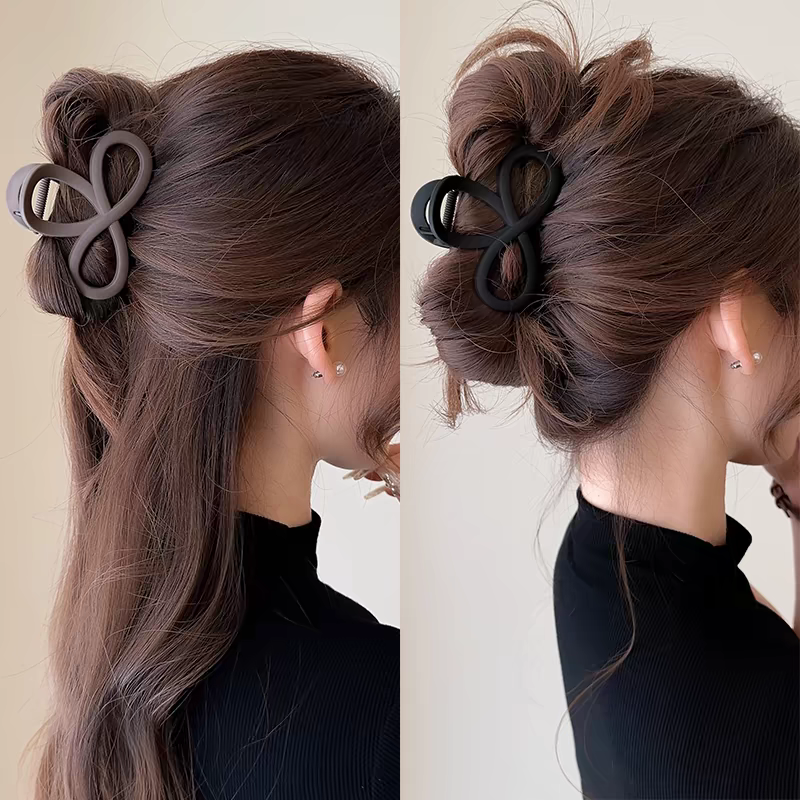 High-end hairpin for women 2024 new style, small volume, medium size, semi-tied hairpin, shark clip headwear detail image 3