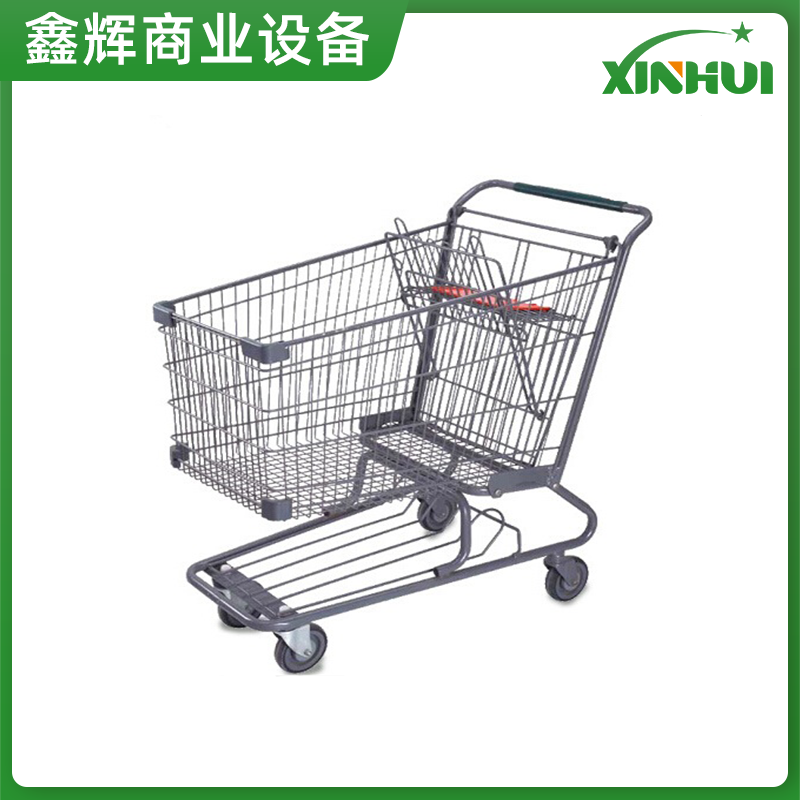 Direct sales from the manufacturer of 60L American-style light supermarket shopping carts for regular models