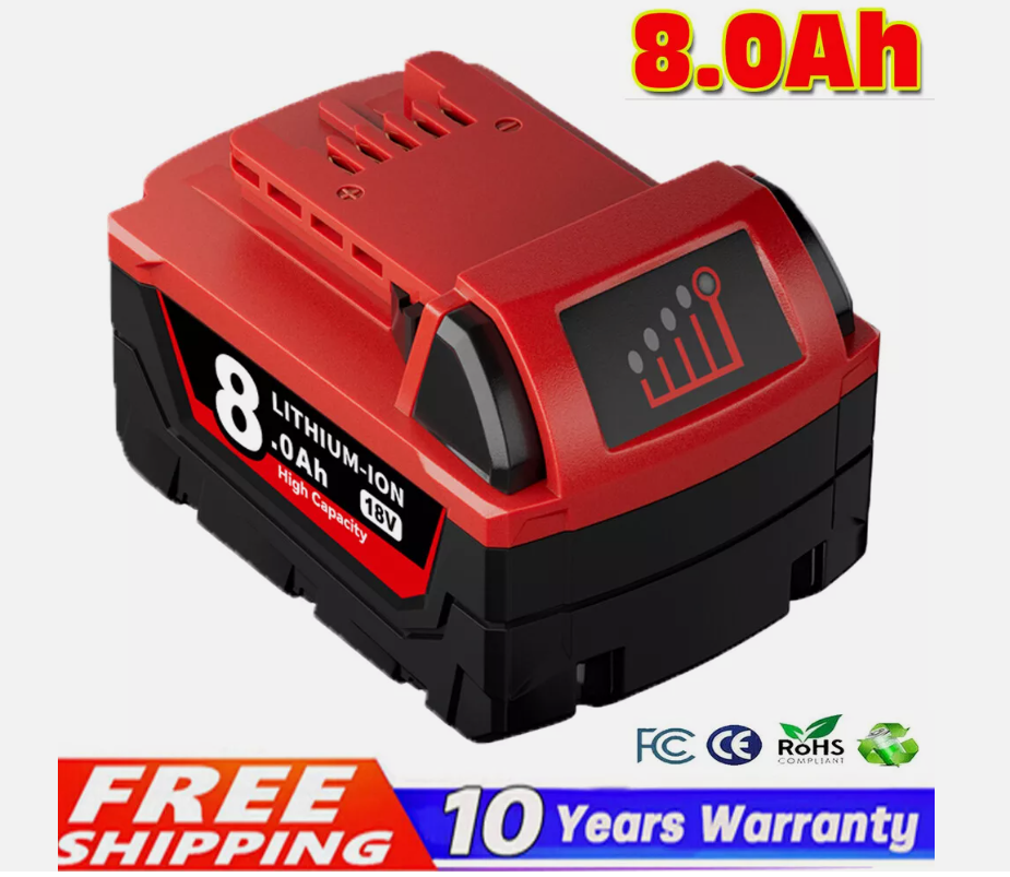 NEW For M18 Lithium ion 8.0 AH 18 Volt Extended Capacity 