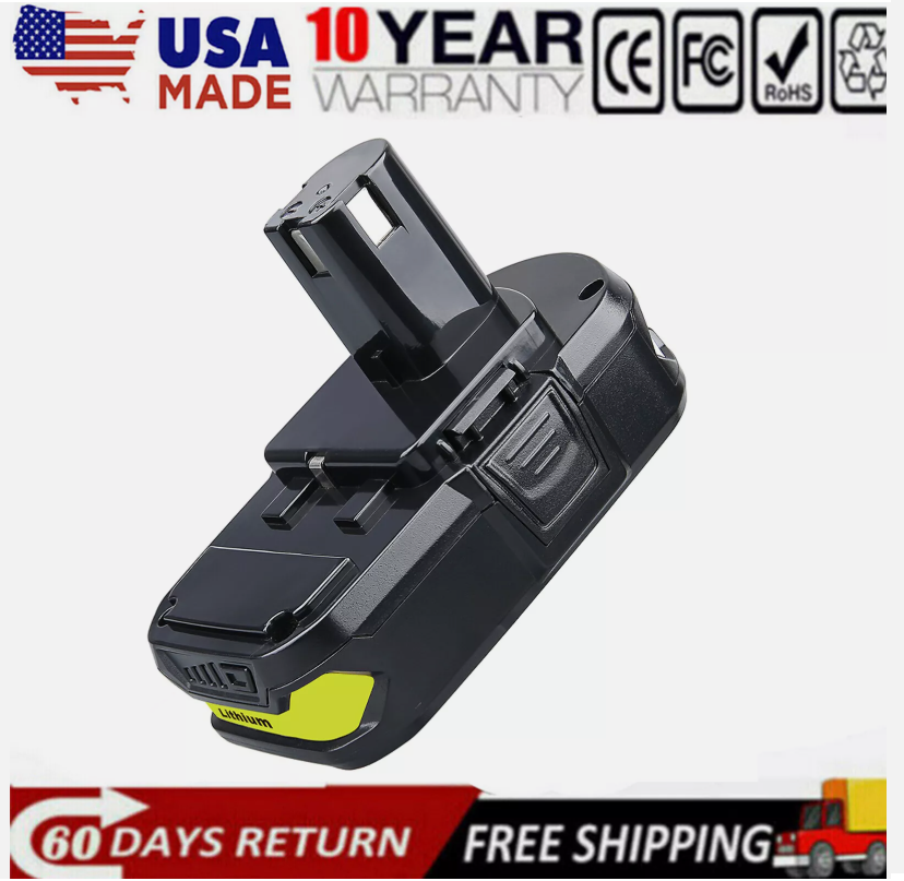 For RYOBI P108 18V One Plus High Capacity Battery 18 Volt 