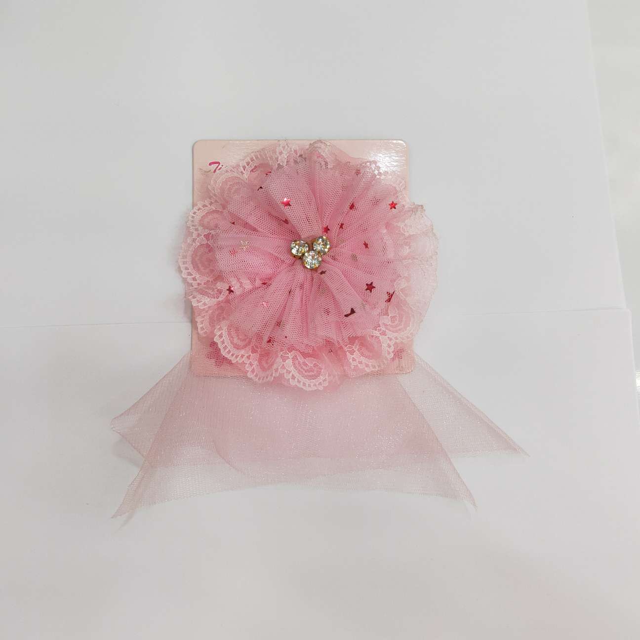 儿童可爱花朵发夹少女甜心花朵发卡大花飘带发饰