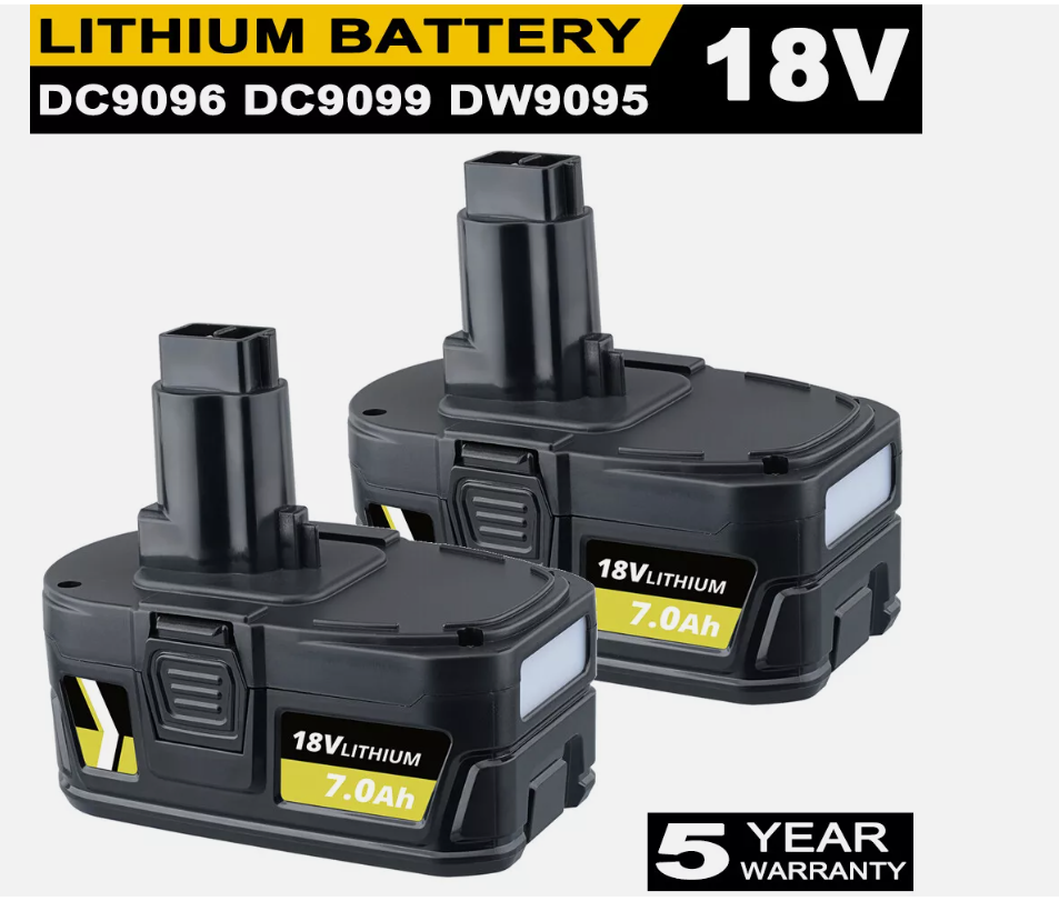 2X for DeWalt 18V 7.0AH 18 Volt Li-ion Battery XRP DC9096 