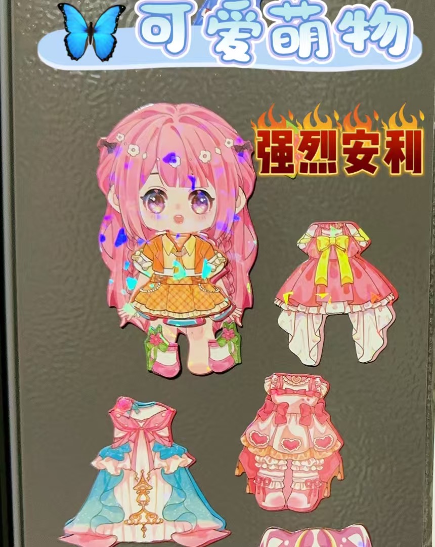 大号儿童少女立体冰箱贴磁吸换装贴磁力公主DIY玩具多套换装衣橱 Application Scenario