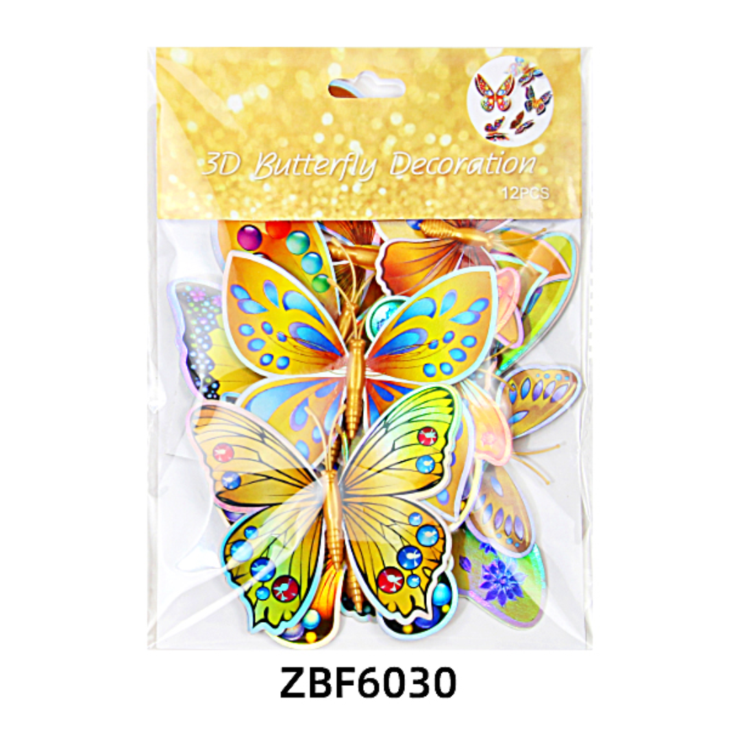 Double-layer simulated butterfly magnetic attraction 3D stereoscopic garden butterfly decoration for living room, bedroom and home decoration, magnetic butterfly Item Picture