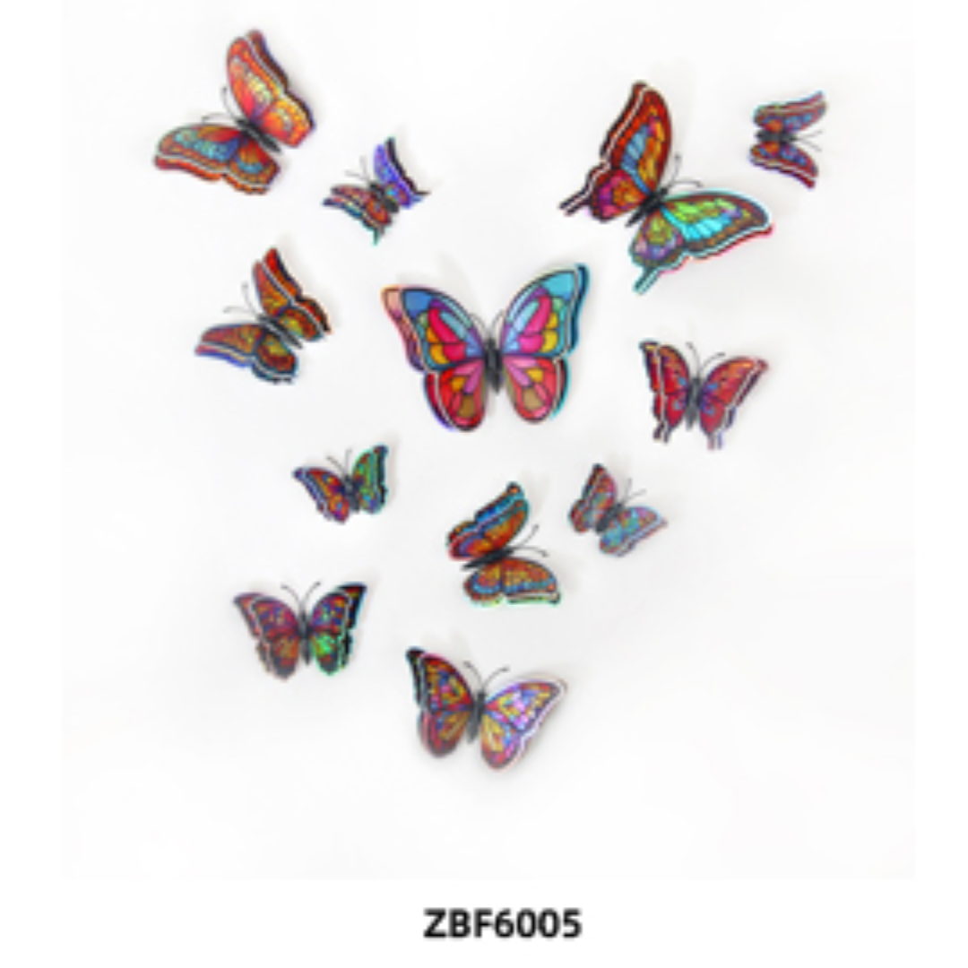 Double-layer simulated butterfly magnetic attraction 3D stereoscopic garden butterfly decoration for living room, bedroom and home decoration, magnetic butterfly Specification image