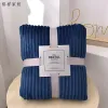 Cross-border in-stock solid-color extruded blanket flannel air conditioning blanket yoga cover blanket Specification image