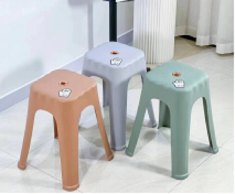 8676北欧风儿童椅子家用简约加厚塑料凳防滑防摔成人椅客厅方凳