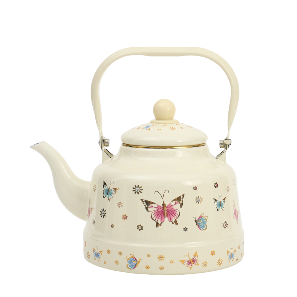 New enamel teapot, quick water boiling and tea brewing, lemon design custom water kettle, 1.5/2/2.5L high-quality enamel water kettle details Picture