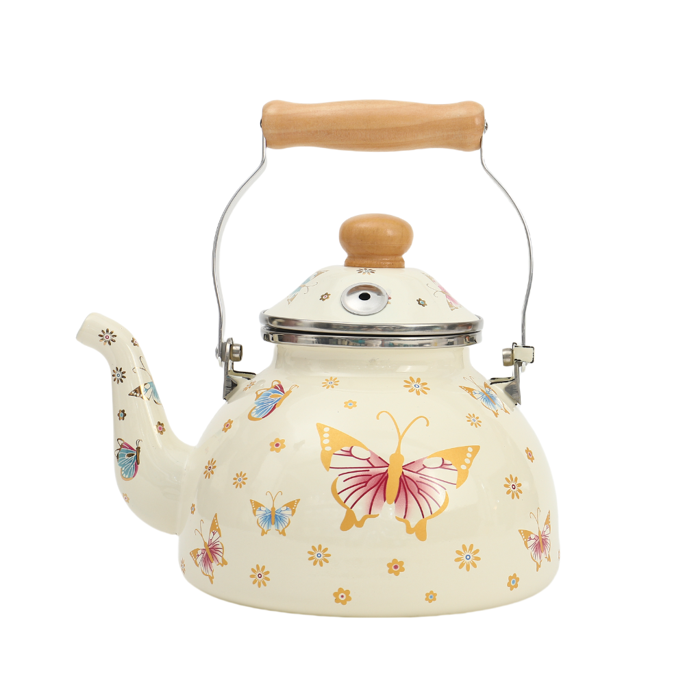 New enamel teapot, quick water boiling and tea brewing, lemon design custom water kettle, 1.5/2/2.5L high-quality enamel water kettle Specification image