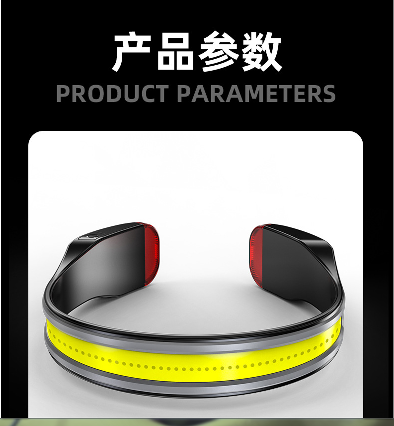 探美新款无头灯带便携两用头灯 Type-C充电户外跑步钓鱼灯 挂脖灯详情6