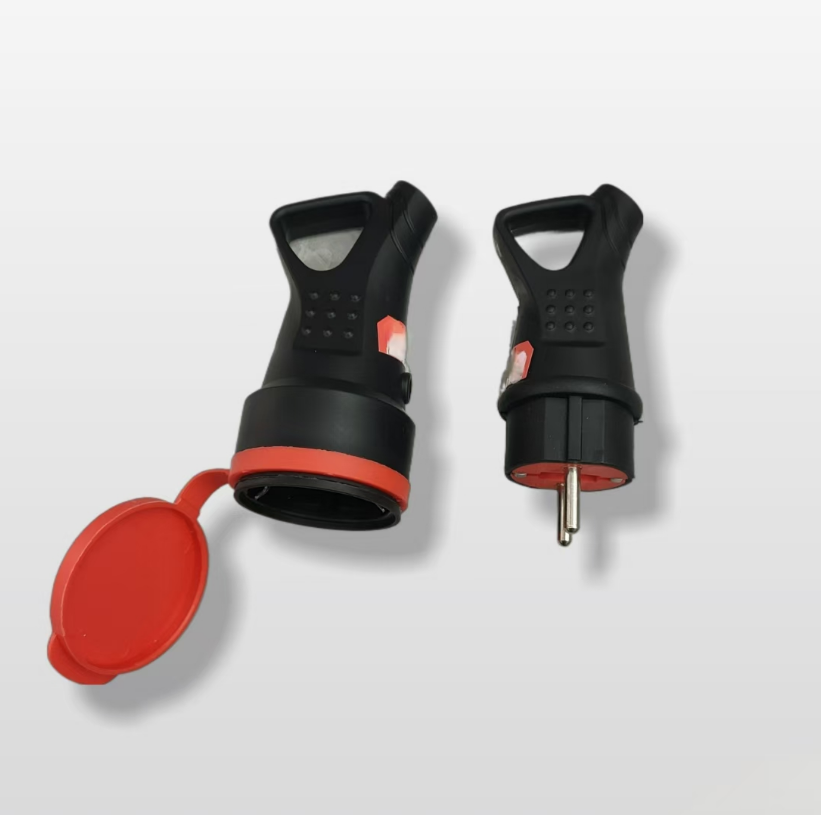 电工产品公母插铜件，母插带盖子，PC材质