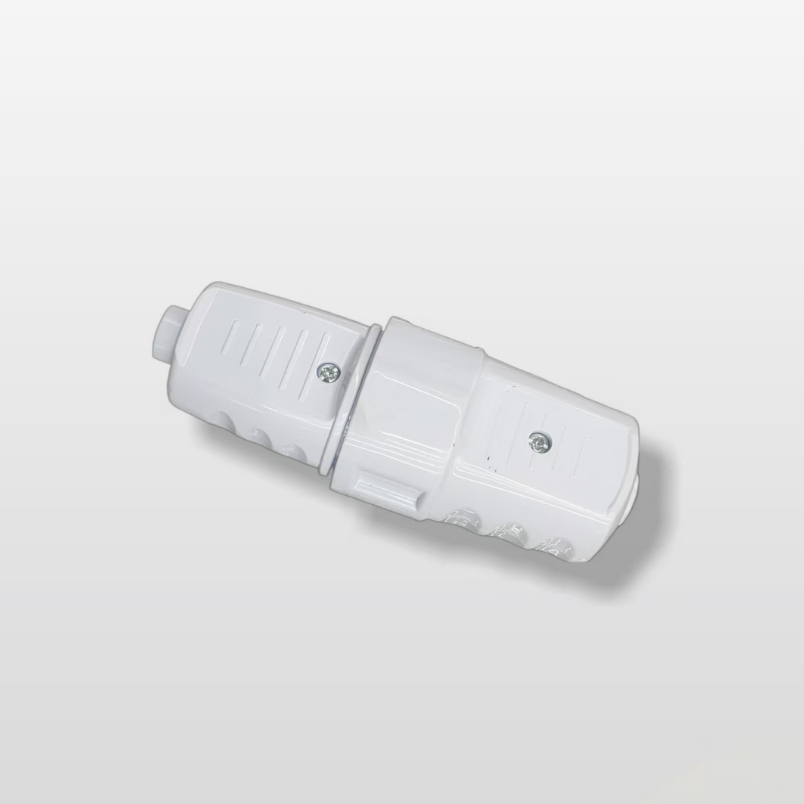 电工产品红白两色，公插母插铜件PC材质细节图