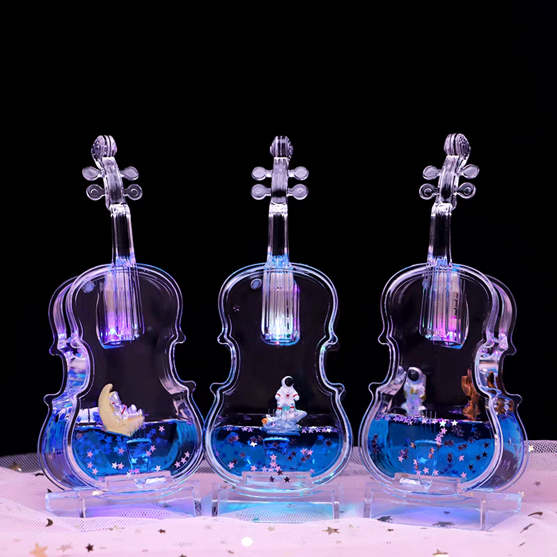 AA2亚克力入油工艺品产品减压AAA+厂家直销/提琴闪灯细节图