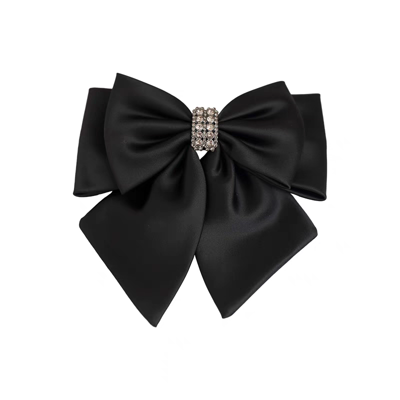 玫瑰的故事刘亦菲黄亦玫同款高级感缎面水钻蝴蝶结弹簧夹发夹发卡发夹发夹产品图