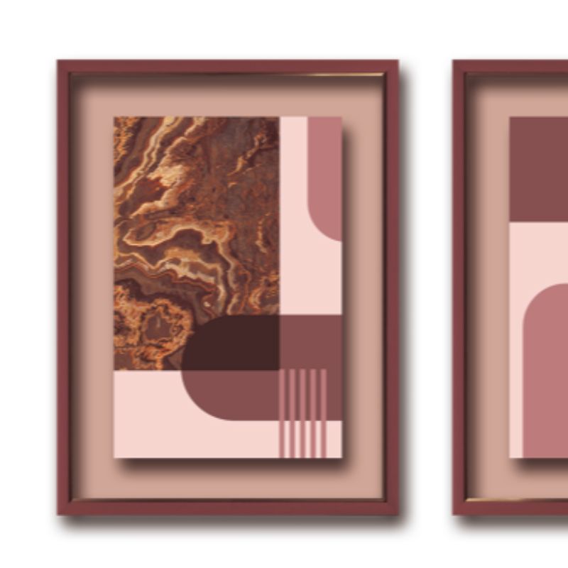 炫彩双拼三件套装饰画细节图