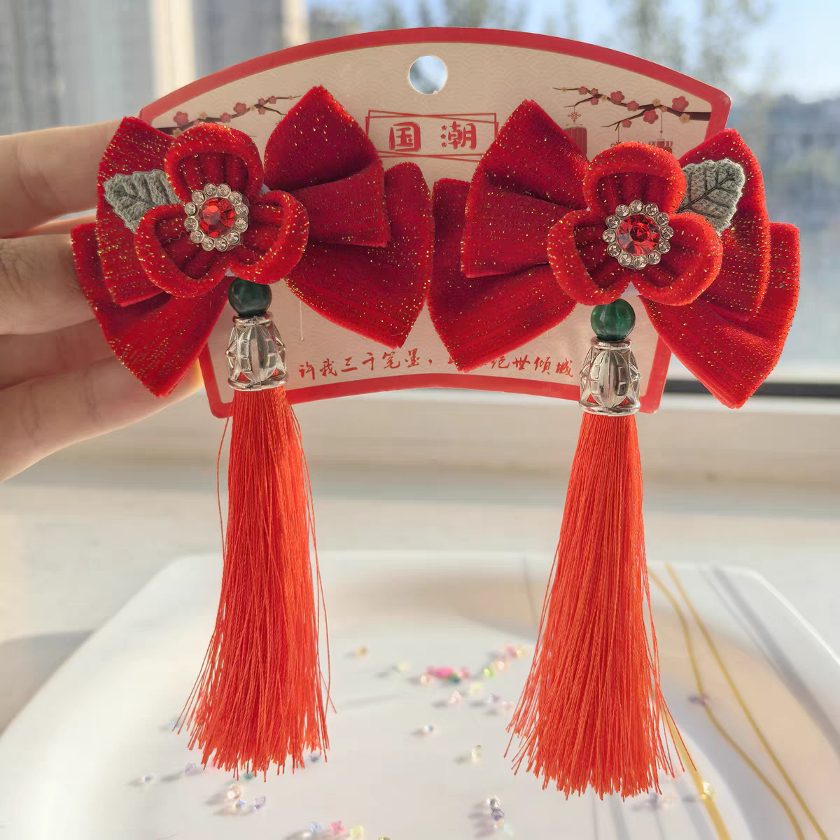 2025款新年发夹古风汉服头饰新年草莓兔发夹发夹创意饰品发饰国潮系列