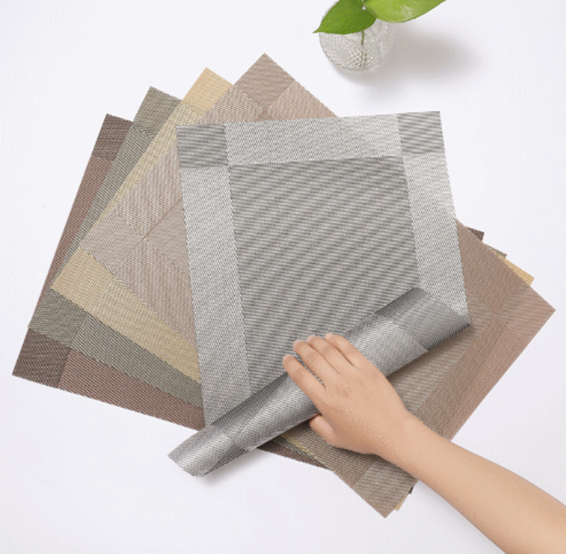 单框餐垫编织易清洗欧式隔热垫杯垫特斯林桌垫酒店家用PVC西餐垫