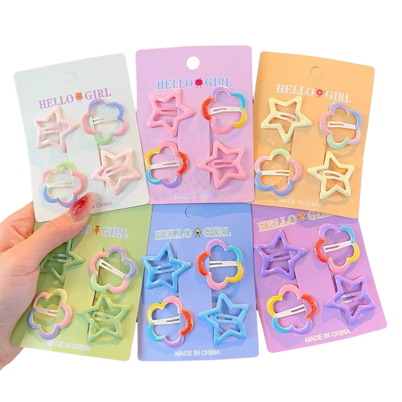 儿童糖果色花朵bb夹女童刘海碎发夹头饰女童公主可爱百搭发卡发饰发夹