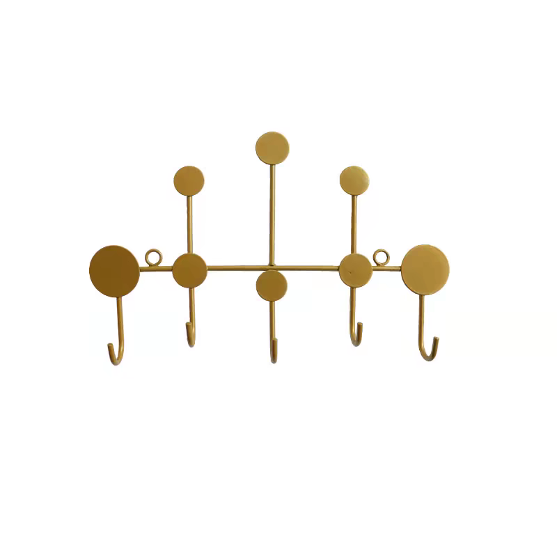 免打孔家用挂衣架门口玄关收纳架钥匙架服装店试衣间衣帽挂钩图