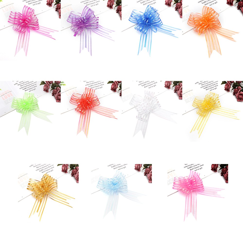 50雪纱丝绸拉花婚车婚房装饰，5线纱拉花，礼品盒装饰拉花拉花，节日庆典装饰，花束包装产品图