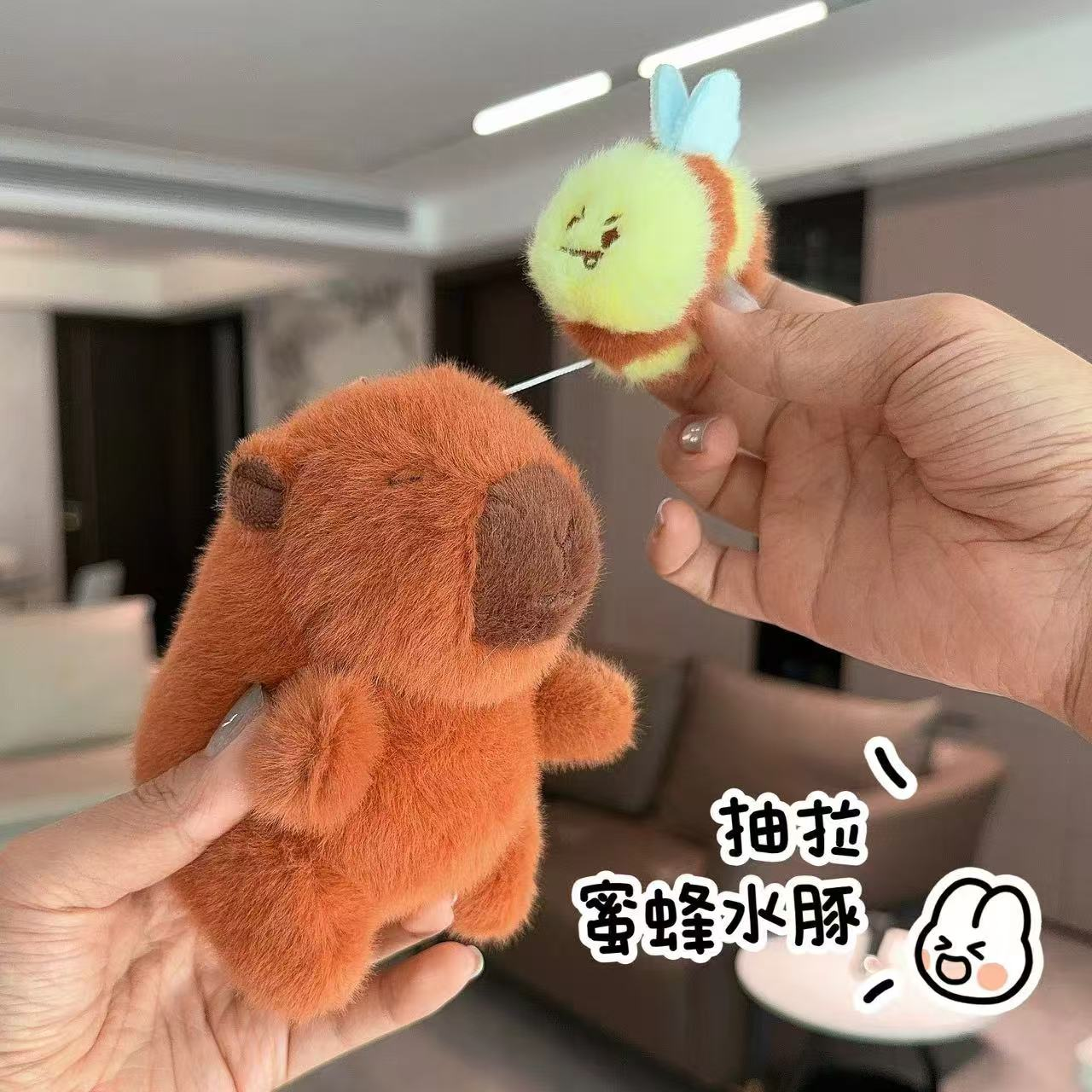 The popular "runny nose Kabipala" plush toy, cute animal doll, doll keychain, capybara Specification image
