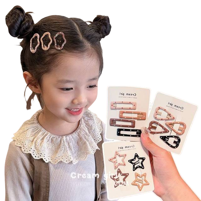 儿童云朵发夹女童前额刘海夹侧边夹小女孩波点bb夹不伤发宝宝发饰