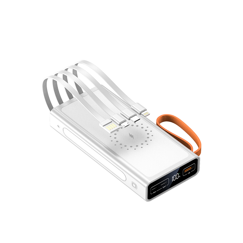 Fast-charging large-capacity wireless flash charging power bank full figure