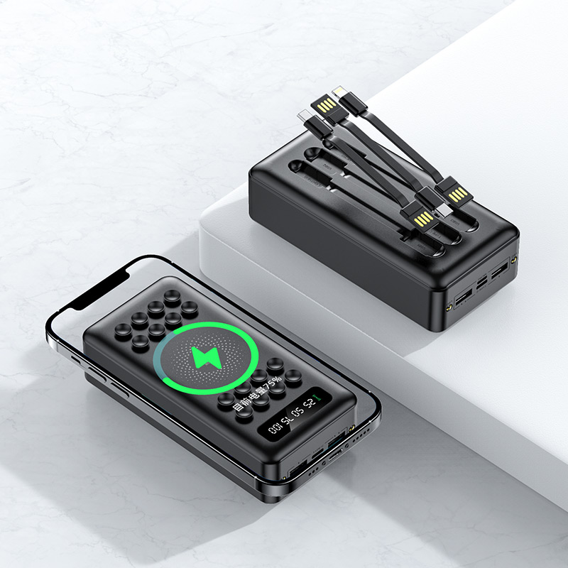 Detachable built-in cable Octopus washing dish wireless charging power bank details Picture