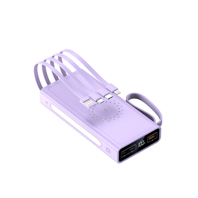 Fast-charging large-capacity wireless flash charging power bank Specification drawing