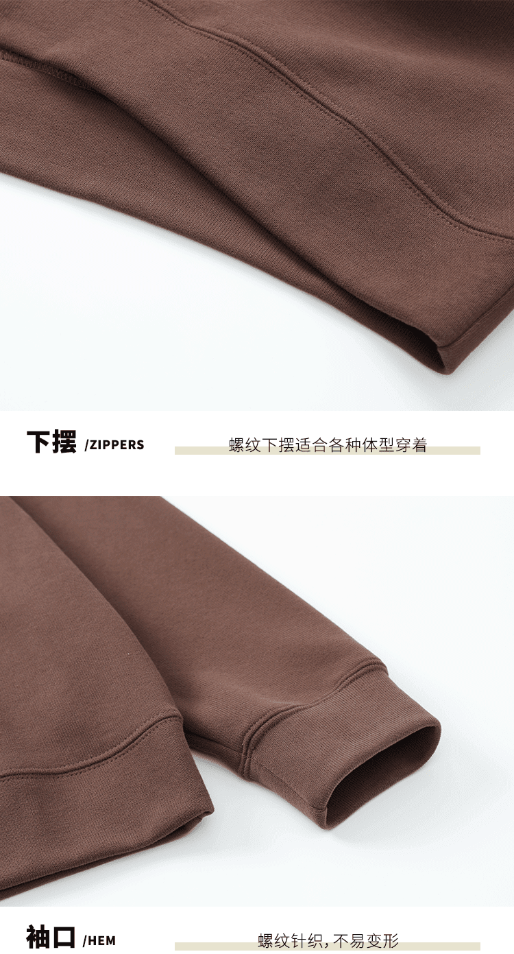 春秋新款宽松舒适棉薄款落肩圆领卫衣DX-D9903详情10