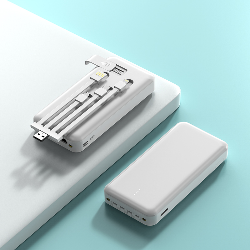 A portable power bank with a built-in cable and large capacity Specification drawing