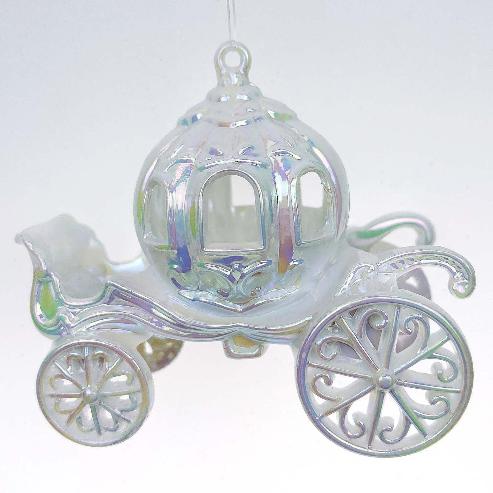 南瓜马车 白色马车 圣诞工艺品挂件 马车白色图